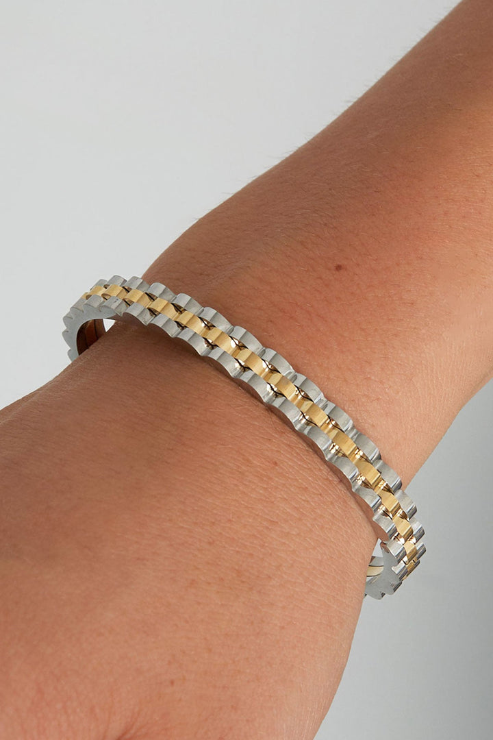 Link-Armreif aus Edelstahl