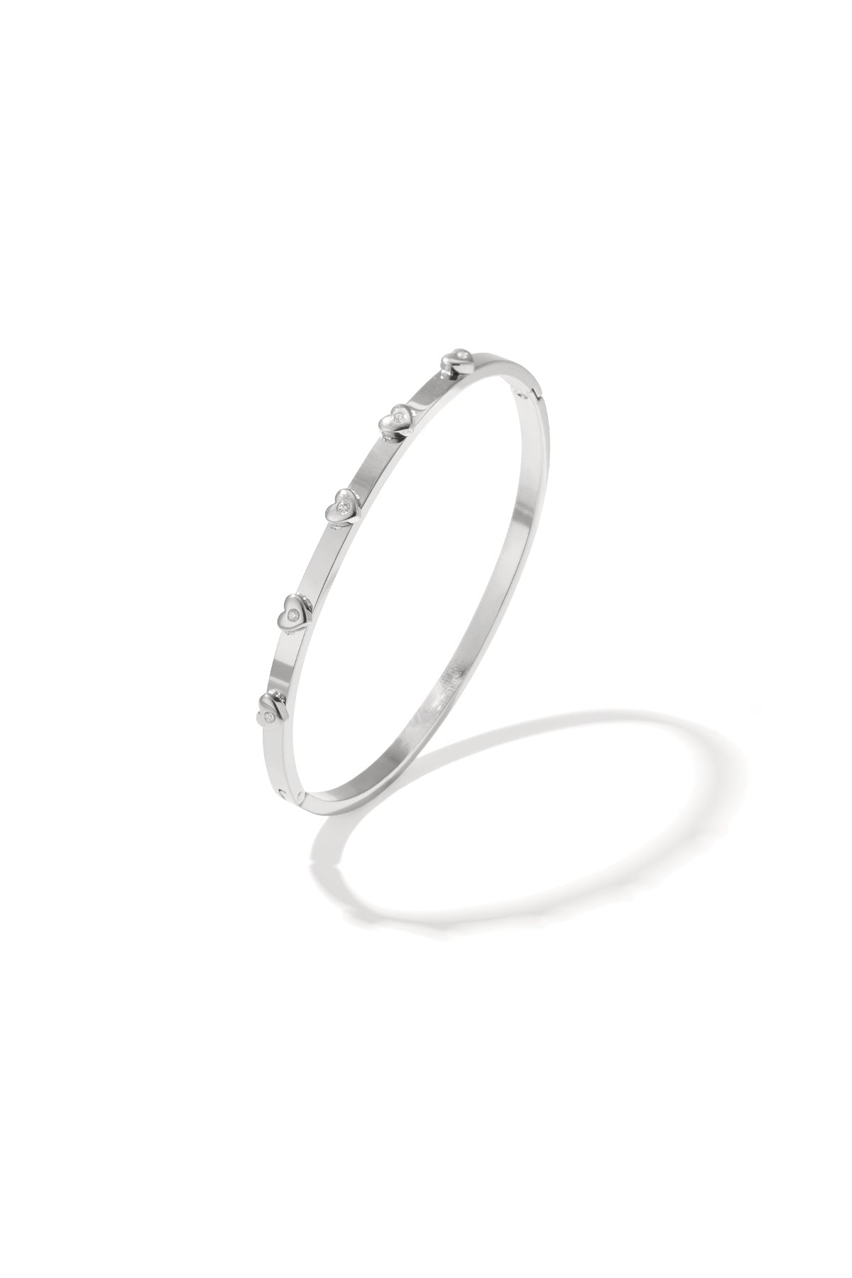 Armreif Armband Herzen Edelstahl