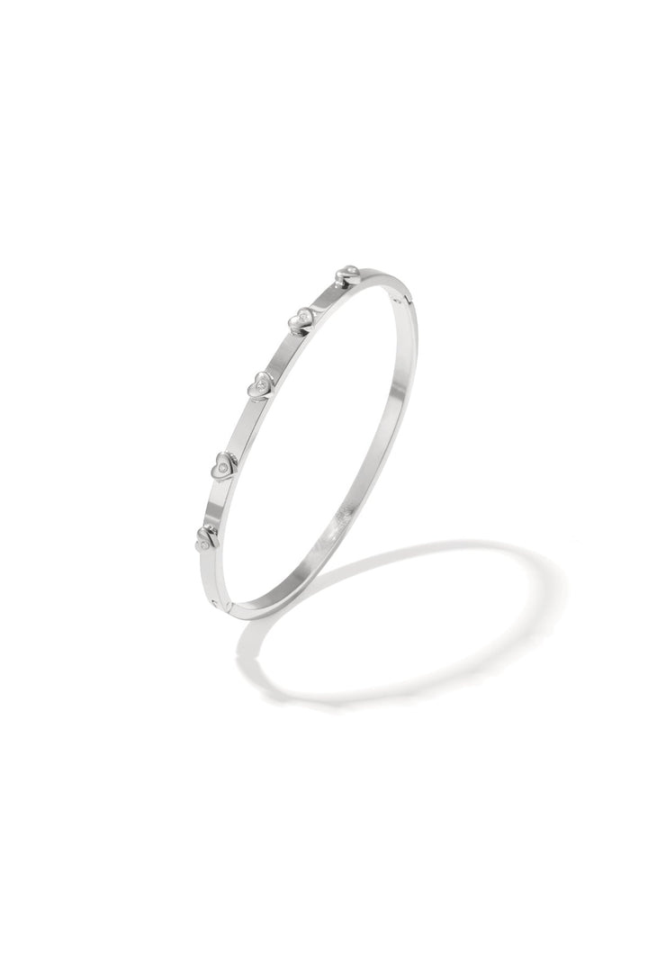 Armreif Armband Herzen Edelstahl