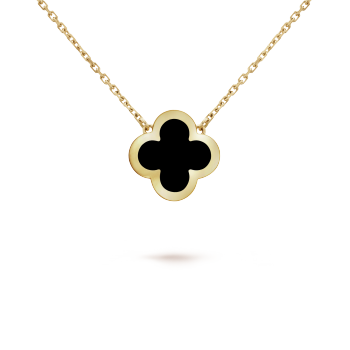 TRÈFLE HALSKETTE | SCHWARZ – GOLD
