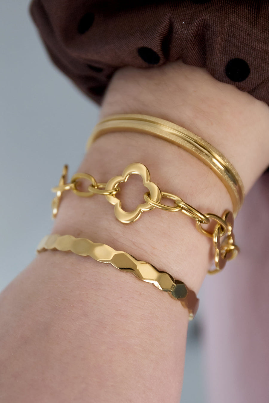 Stainless Steel Wave Bangle
