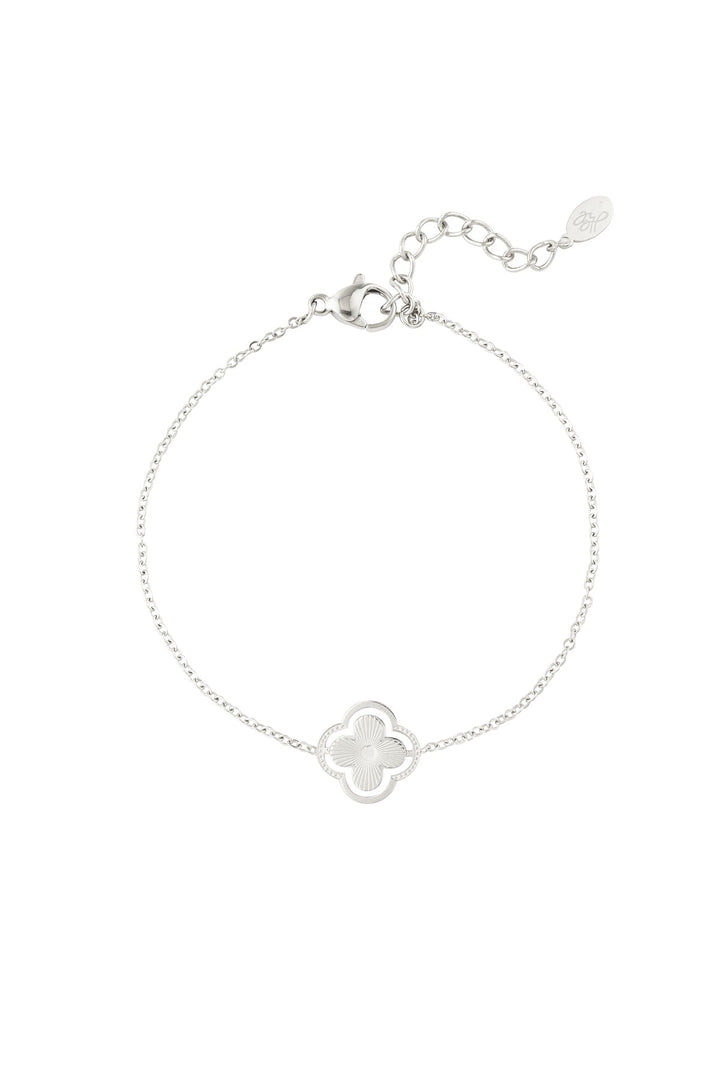 Kleeblatt-Armband aus Edelstahl