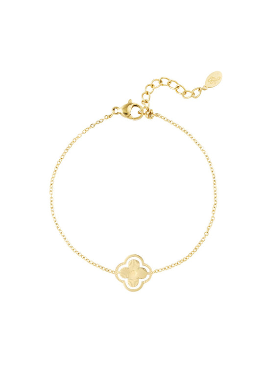 Kleeblatt-Armband aus Edelstahl