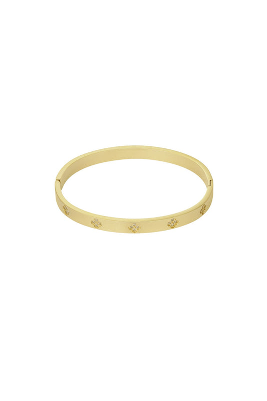 Kleeblatt Armband Sparkle Edelstahl