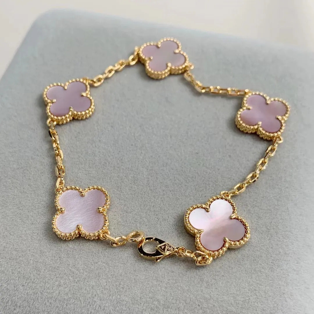 ARMBAND TRÈFLE | ROSA – GOLD