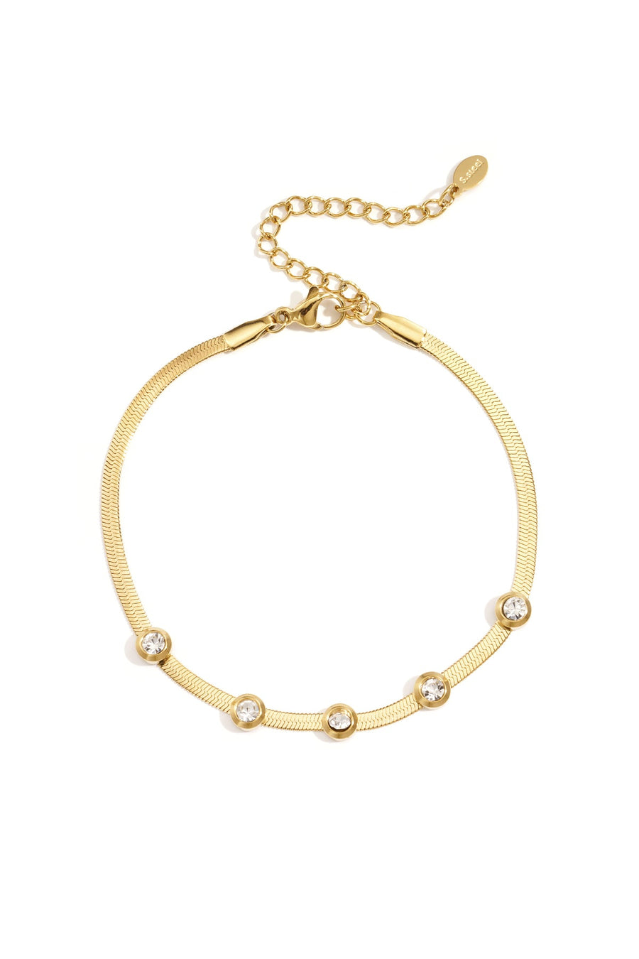 Schlangenarmband Sparkle Edelstahl