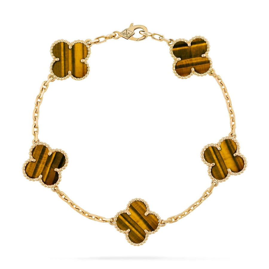 ARMBAND TRÈFLE | BRAUN – GOLD