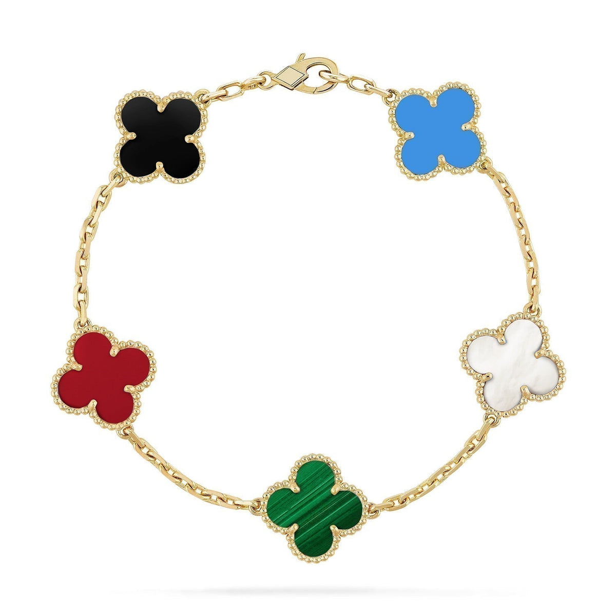 ARMBAND TRÈFLE | MEHRFARBIG – GOLD