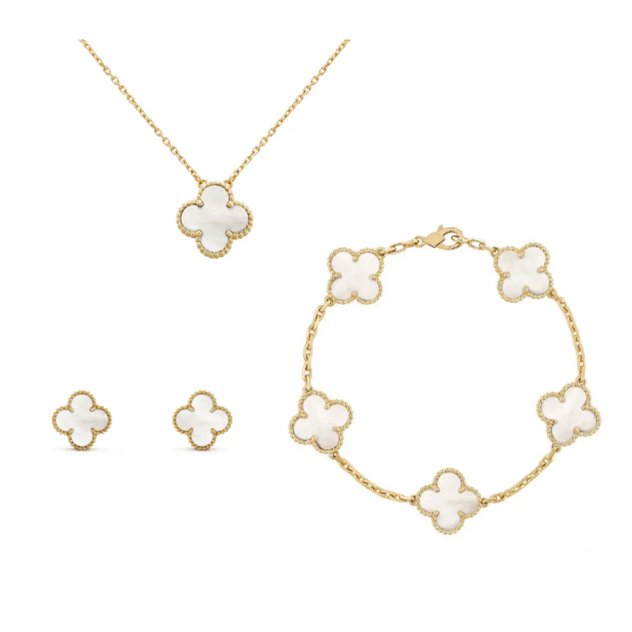 TRÈFLE CLARA SET | WEISS – GOLD