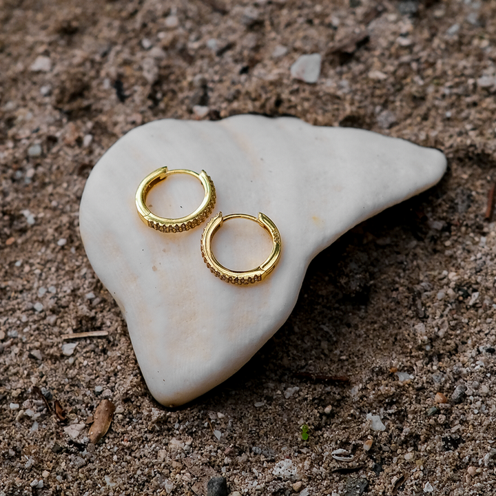 Cathy Paved Hoop Ohrringe