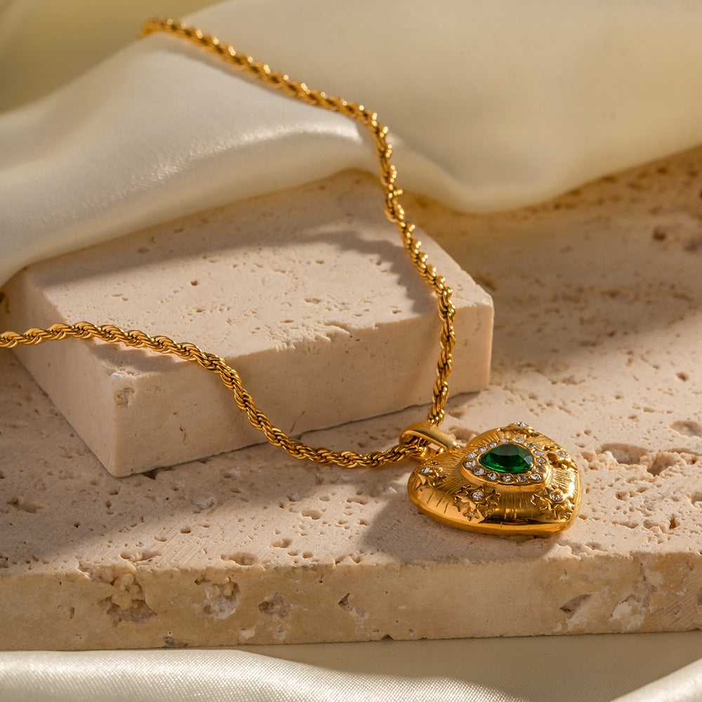 Caelus Gold Herz-Halskette