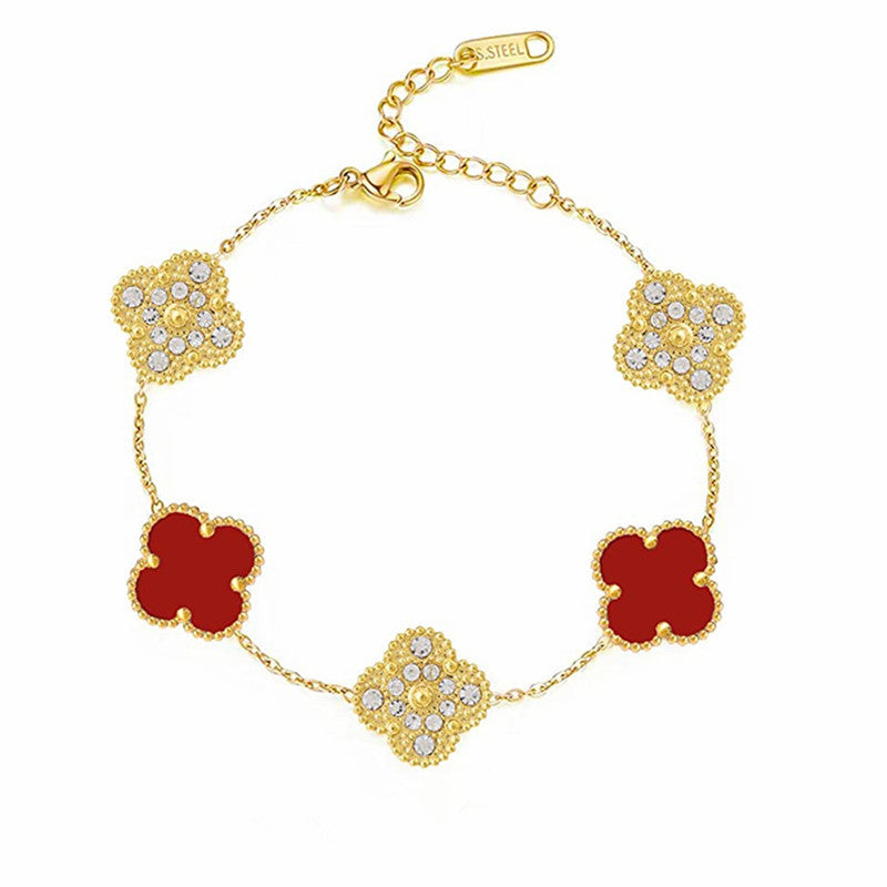 TRÈFLE LUXUSARMBAND | WEISS - GOLD