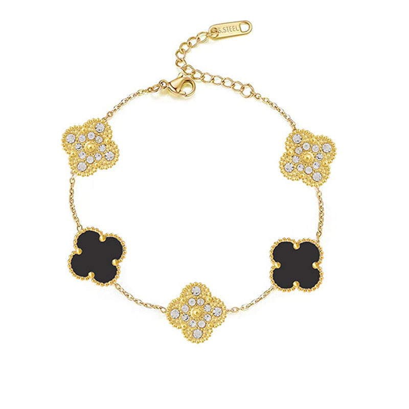 TRÈFLE LUXUSARMBAND | WEISS - GOLD