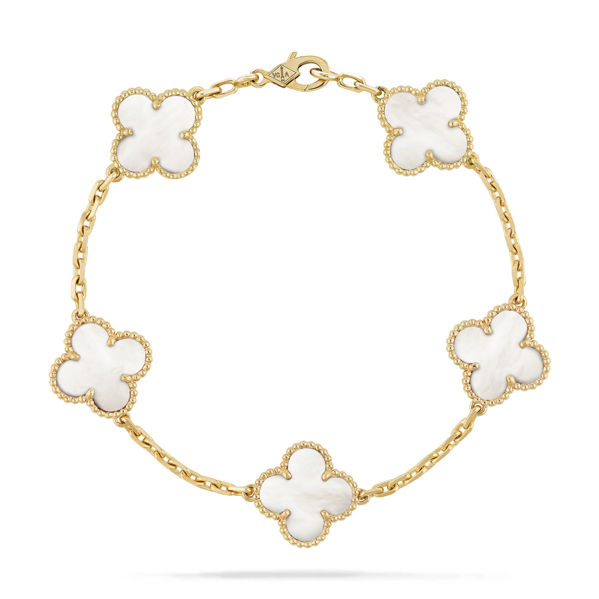 ARMBAND TRÈFLE | WEISS - GOLD