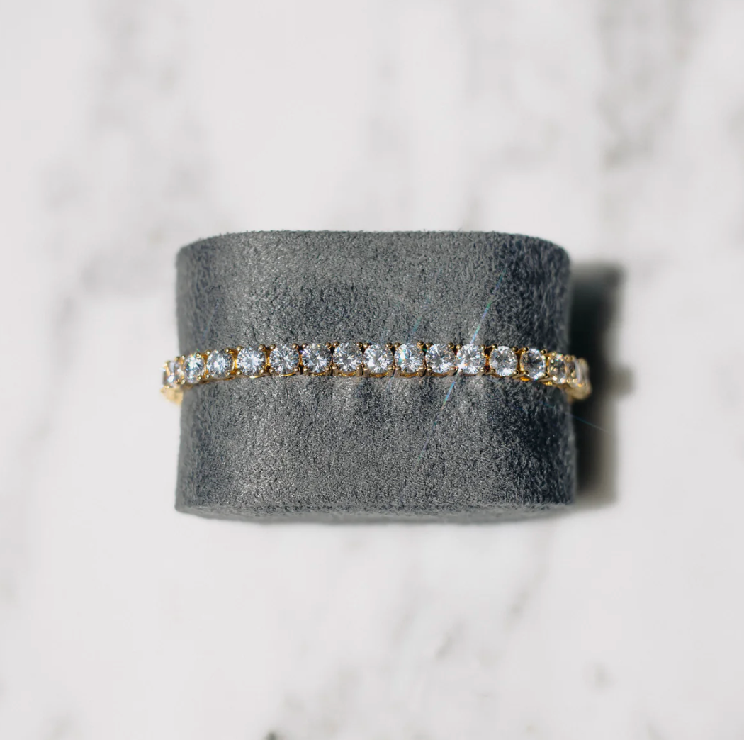 TENNISARMBAND GLÄNZEND | GOLD