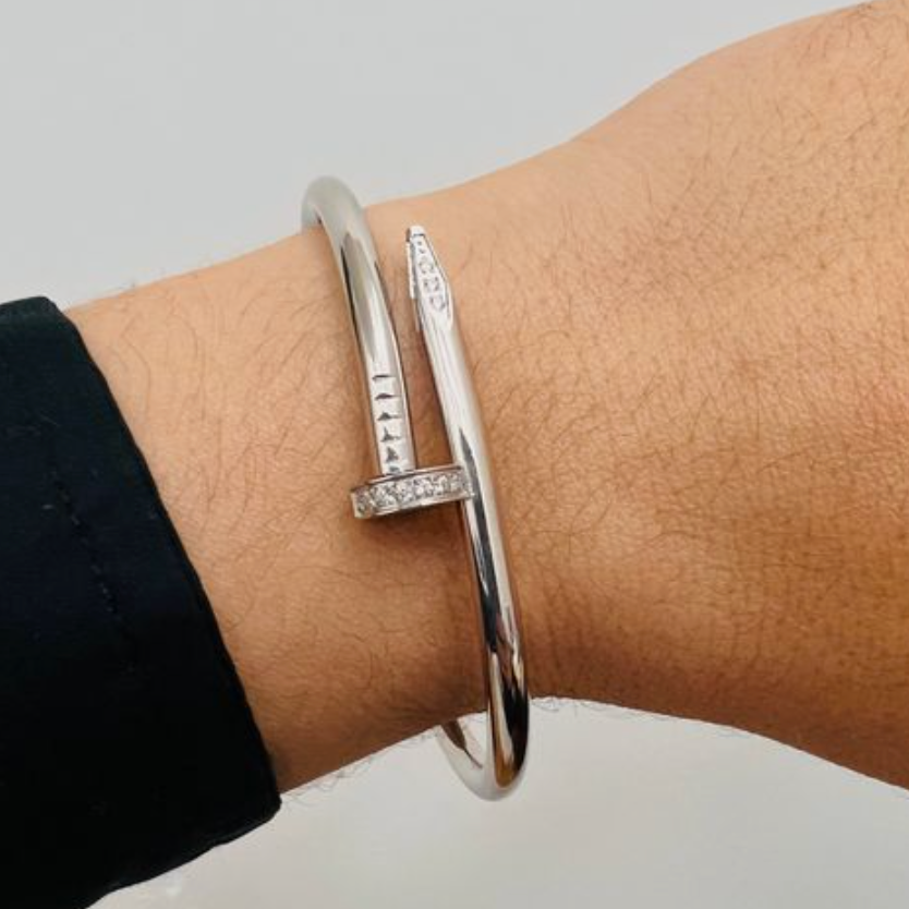 ARMBAND GLÄNZENDER NAGEL | SILBER