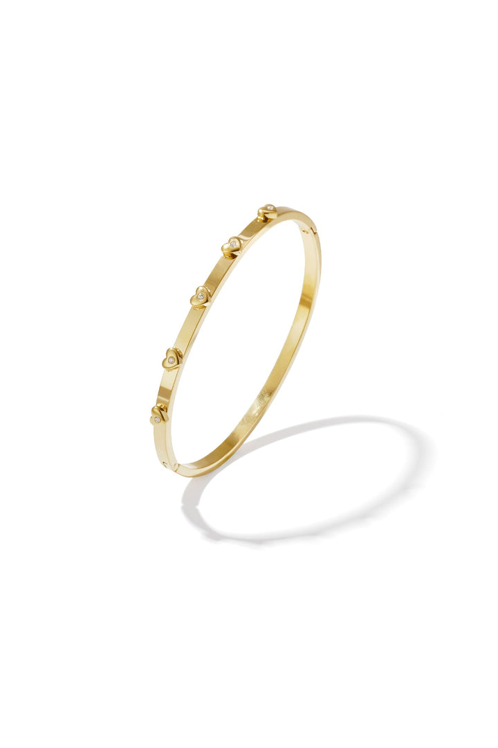 Armreif Armband Herzen Edelstahl
