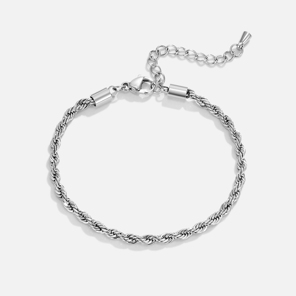 Silberarmband mit gedrehten Ketten
