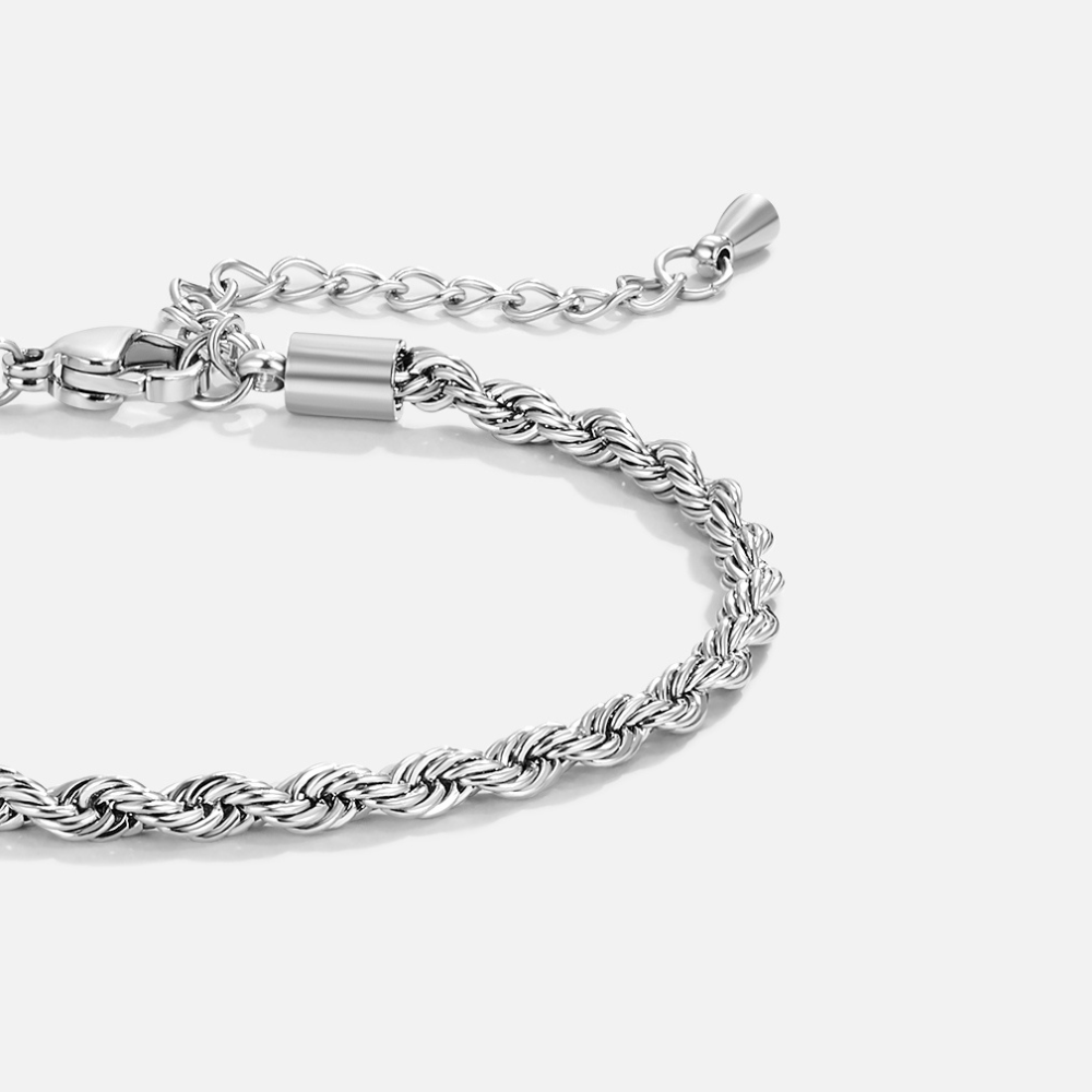 Silberarmband mit gedrehten Ketten